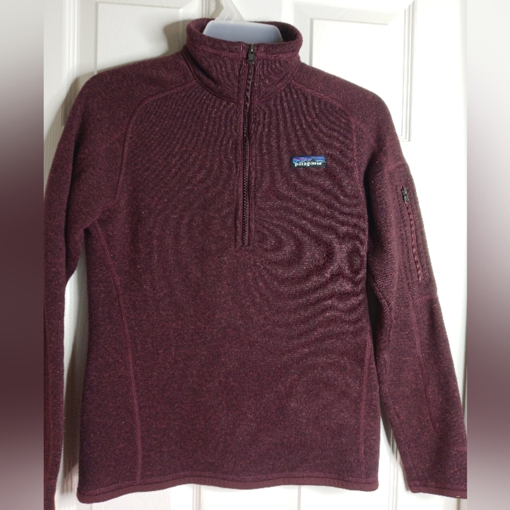 PATAGONIA Woman's Magenta Better Sweater Pull Over 1/4 Zip Jacket Size Small